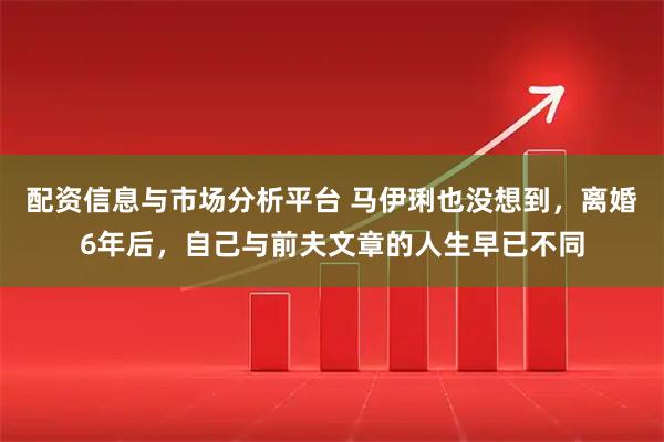配资信息与市场分析平台 马伊琍也没想到，离婚6年后，自己与前夫文章的人生早已不同